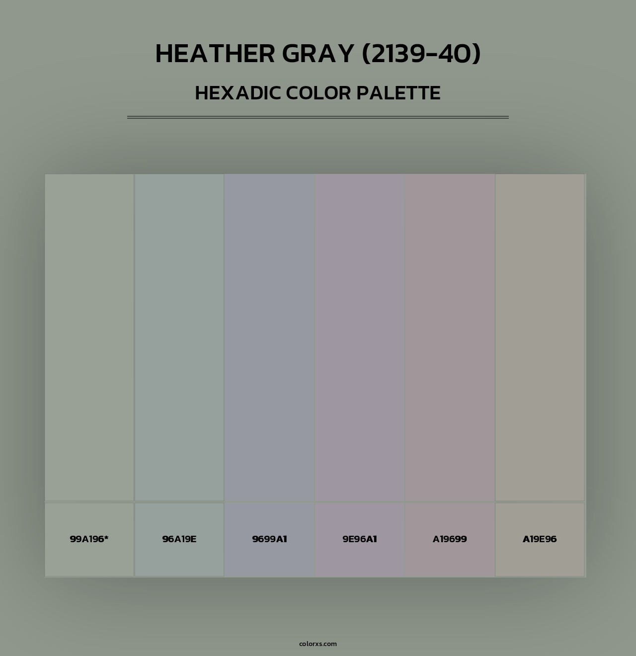 Heather Gray (2139-40) - Hexadic Color Palette