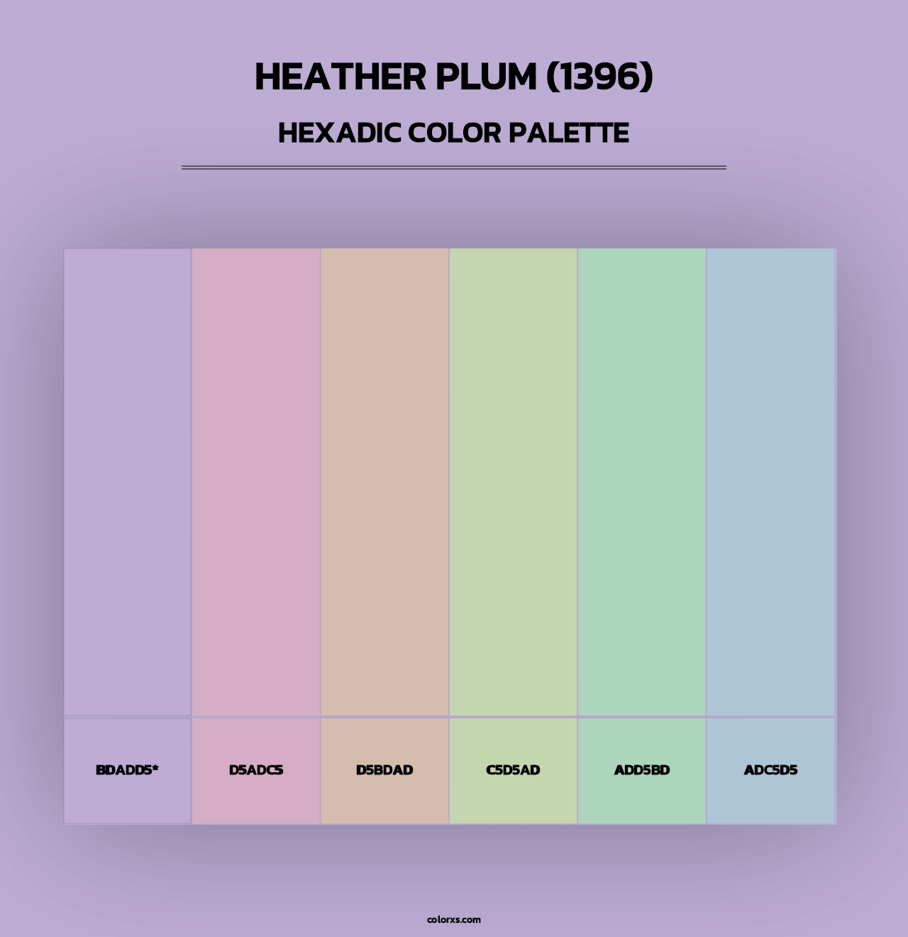 Heather Plum (1396) - Hexadic Color Palette