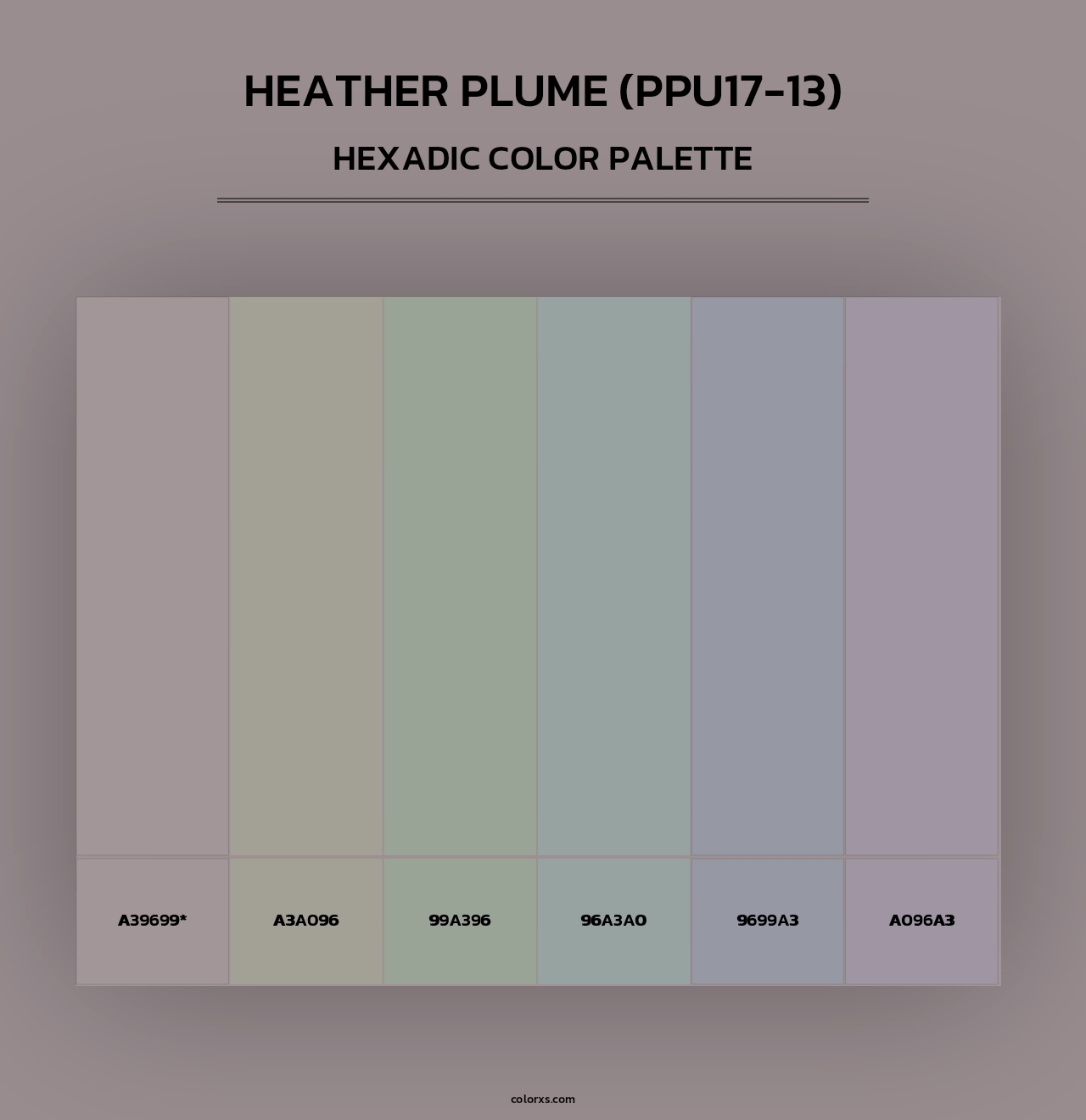 Heather Plume (PPU17-13) - Hexadic Color Palette