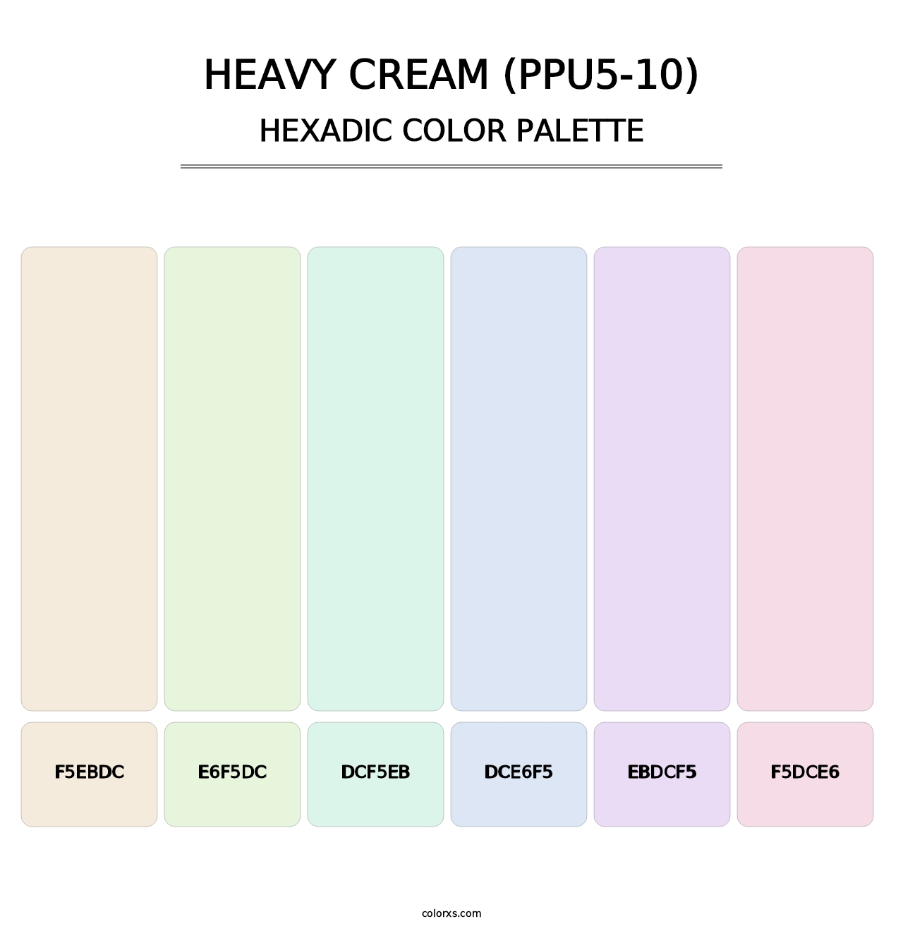 Heavy Cream (PPU5-10) - Hexadic Color Palette