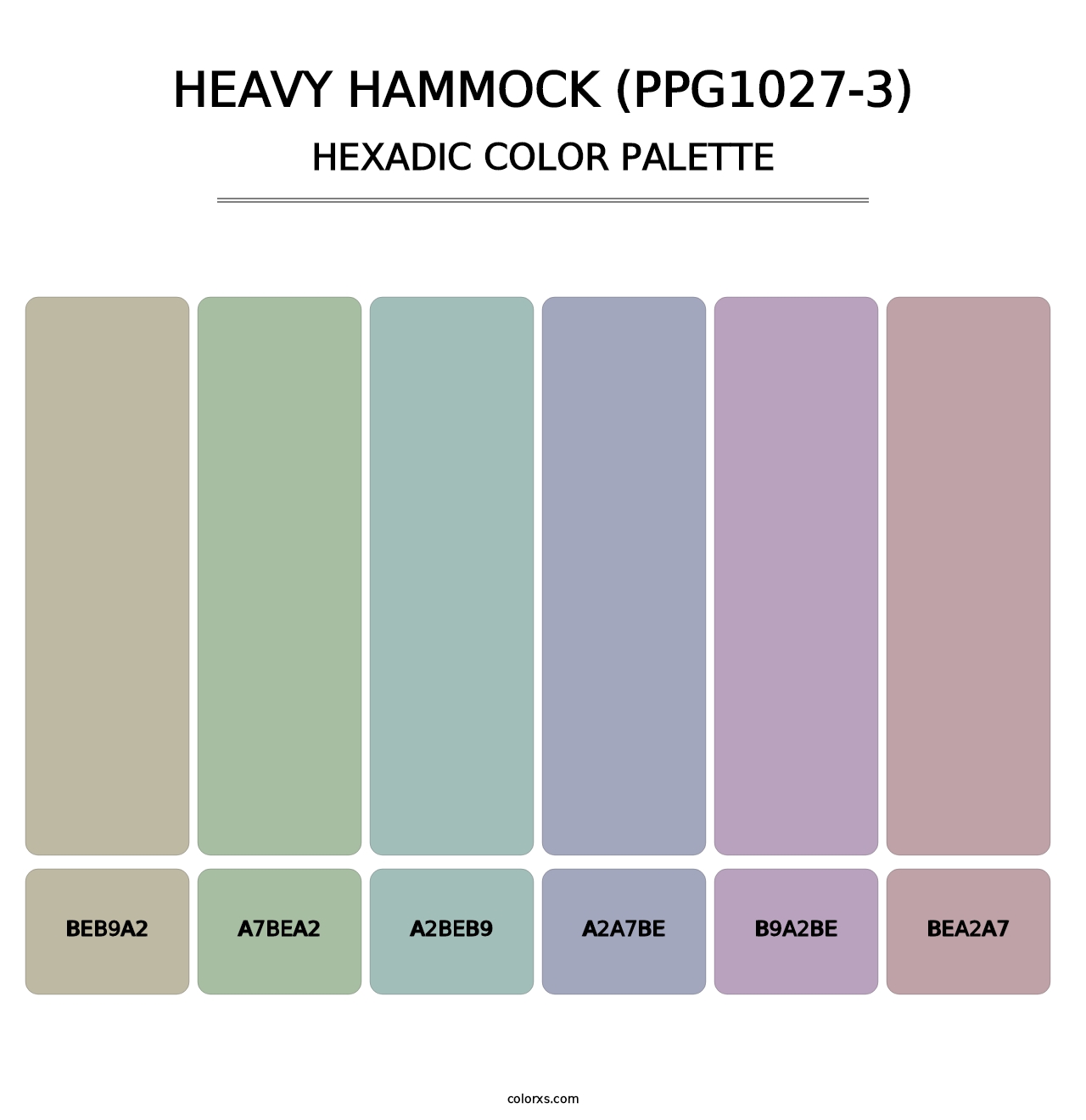 Heavy Hammock (PPG1027-3) - Hexadic Color Palette