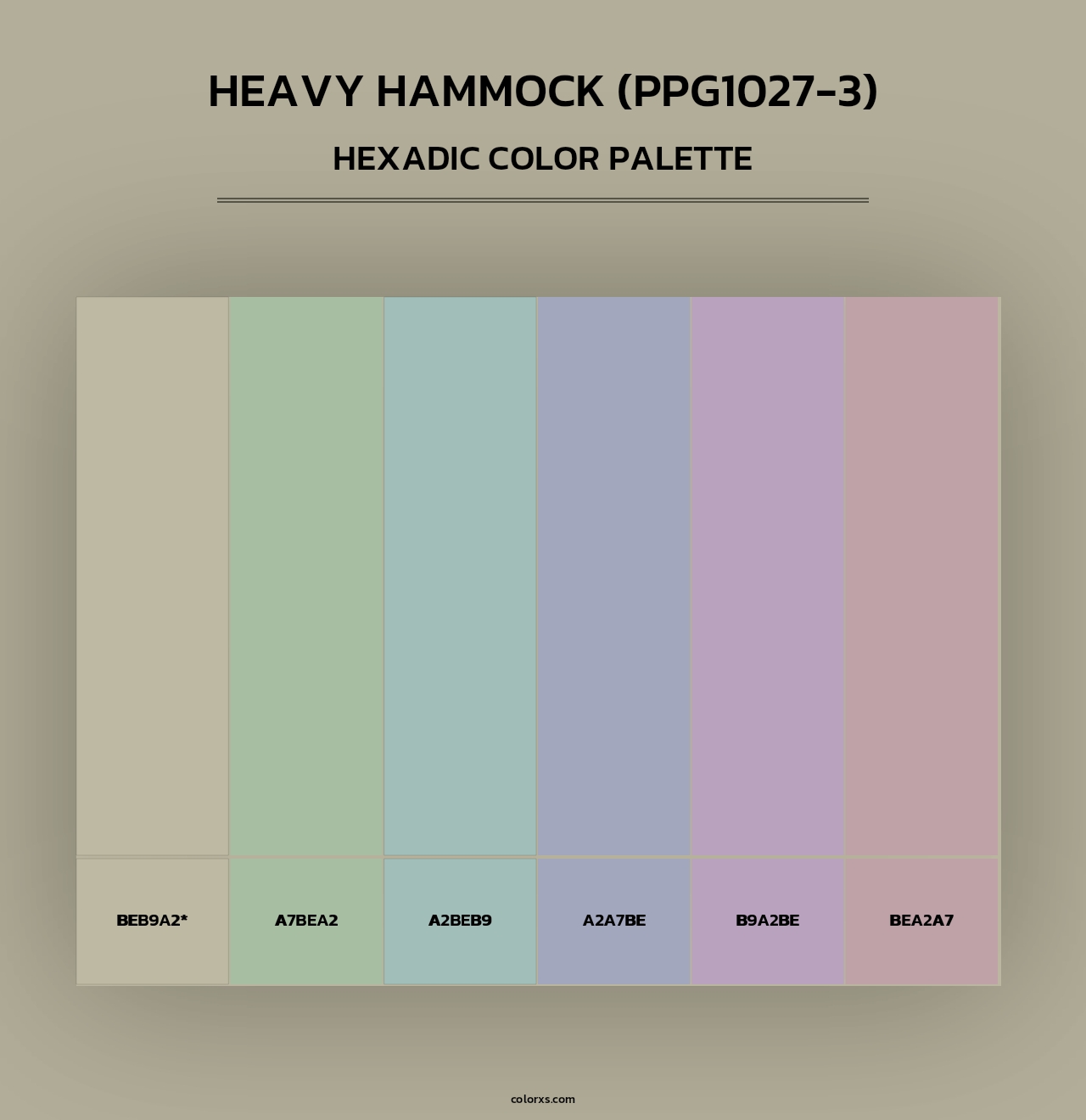 Heavy Hammock (PPG1027-3) - Hexadic Color Palette