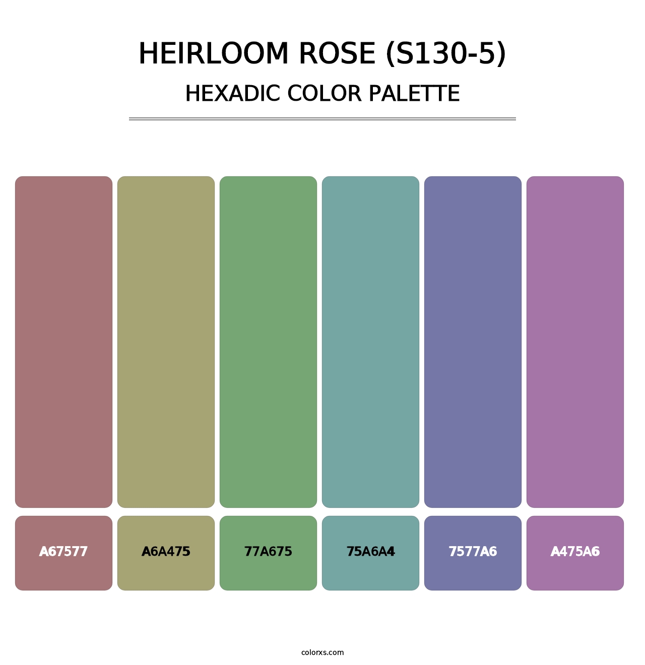 Heirloom Rose (S130-5) - Hexadic Color Palette