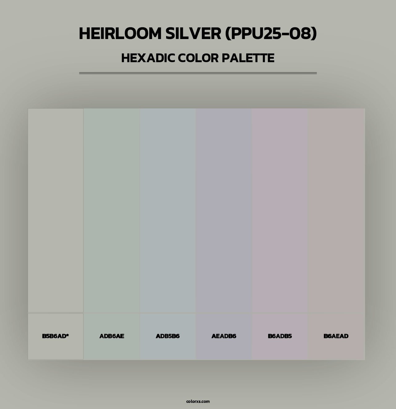 Heirloom Silver (PPU25-08) - Hexadic Color Palette