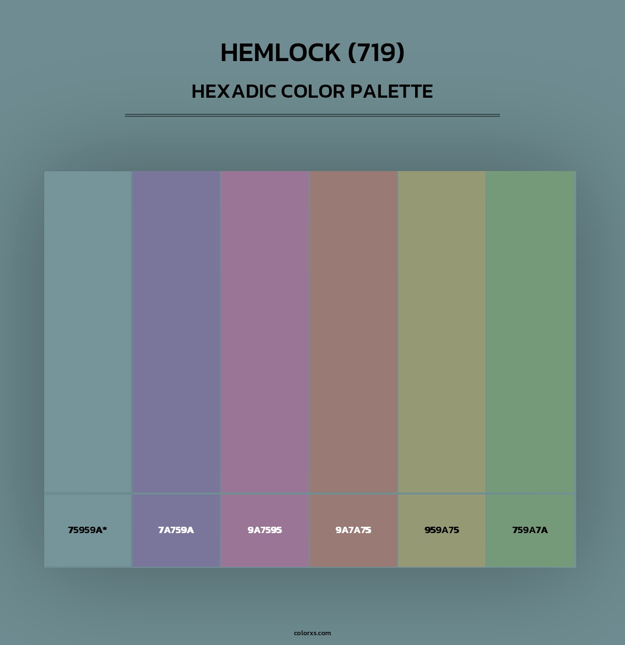Hemlock (719) - Hexadic Color Palette