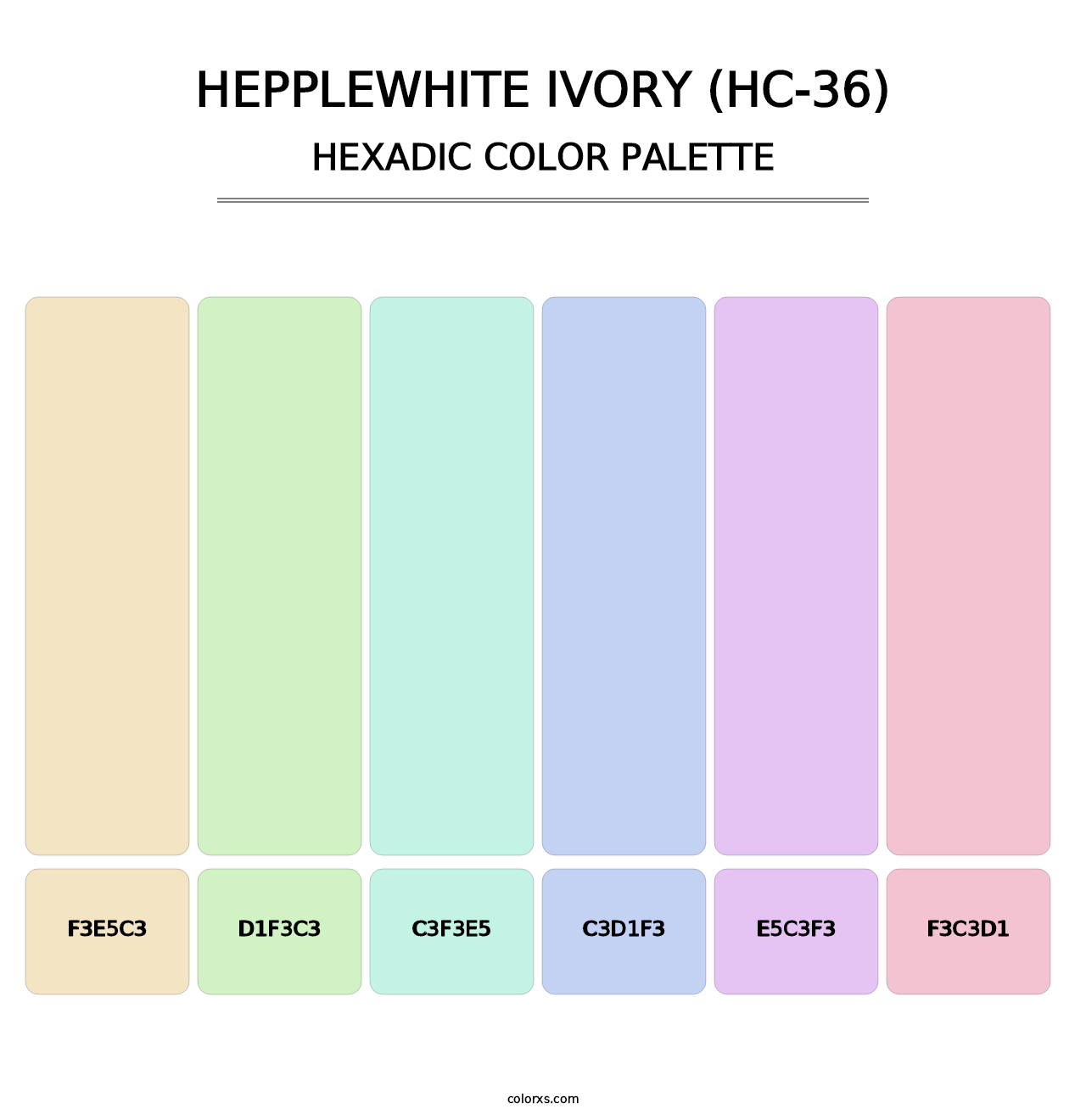 Hepplewhite Ivory (HC-36) - Hexadic Color Palette
