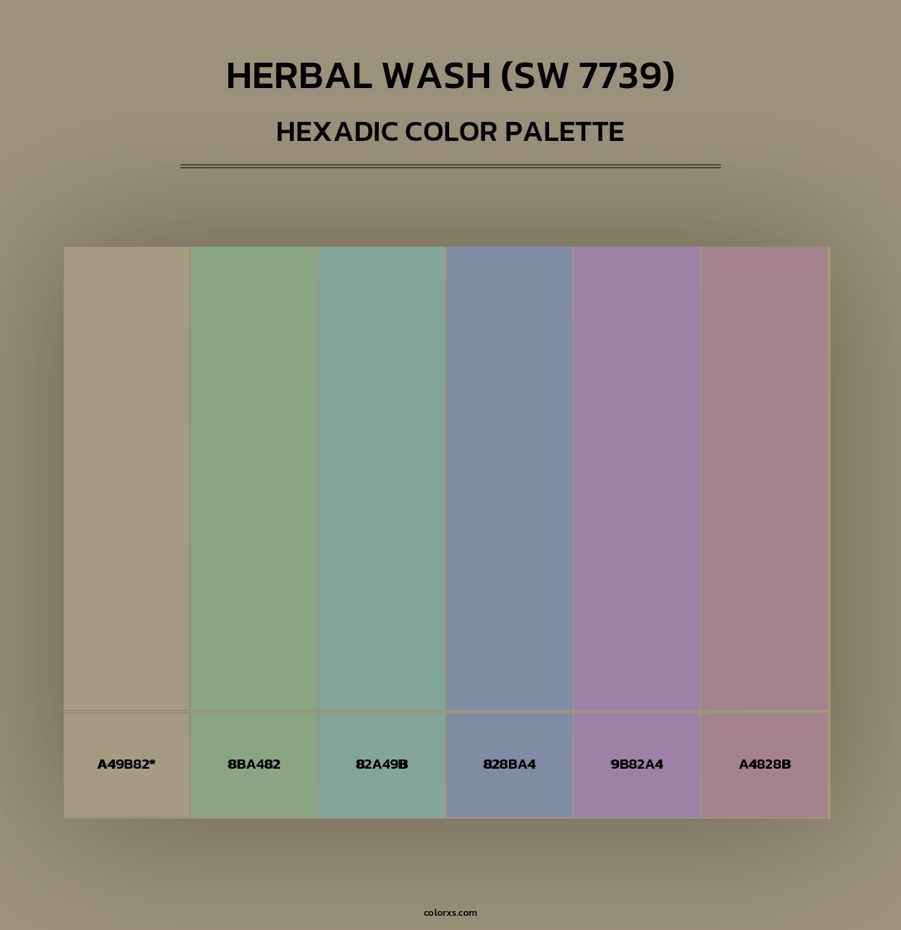 Herbal Wash (SW 7739) - Hexadic Color Palette