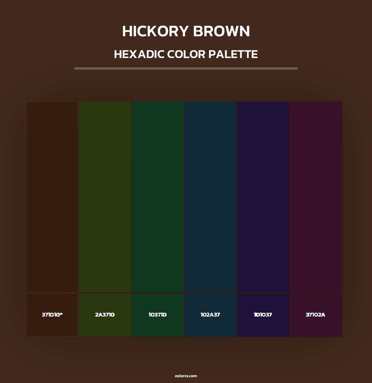 Hickory Brown - Hexadic Color Palette