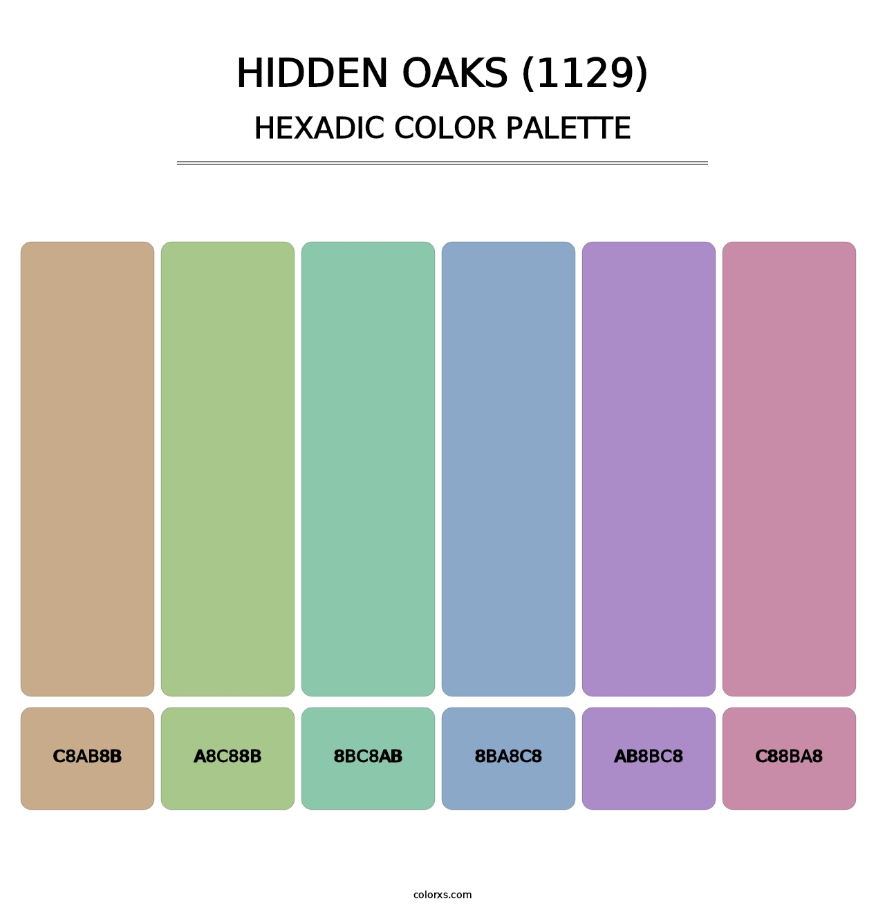 Hidden Oaks (1129) - Hexadic Color Palette