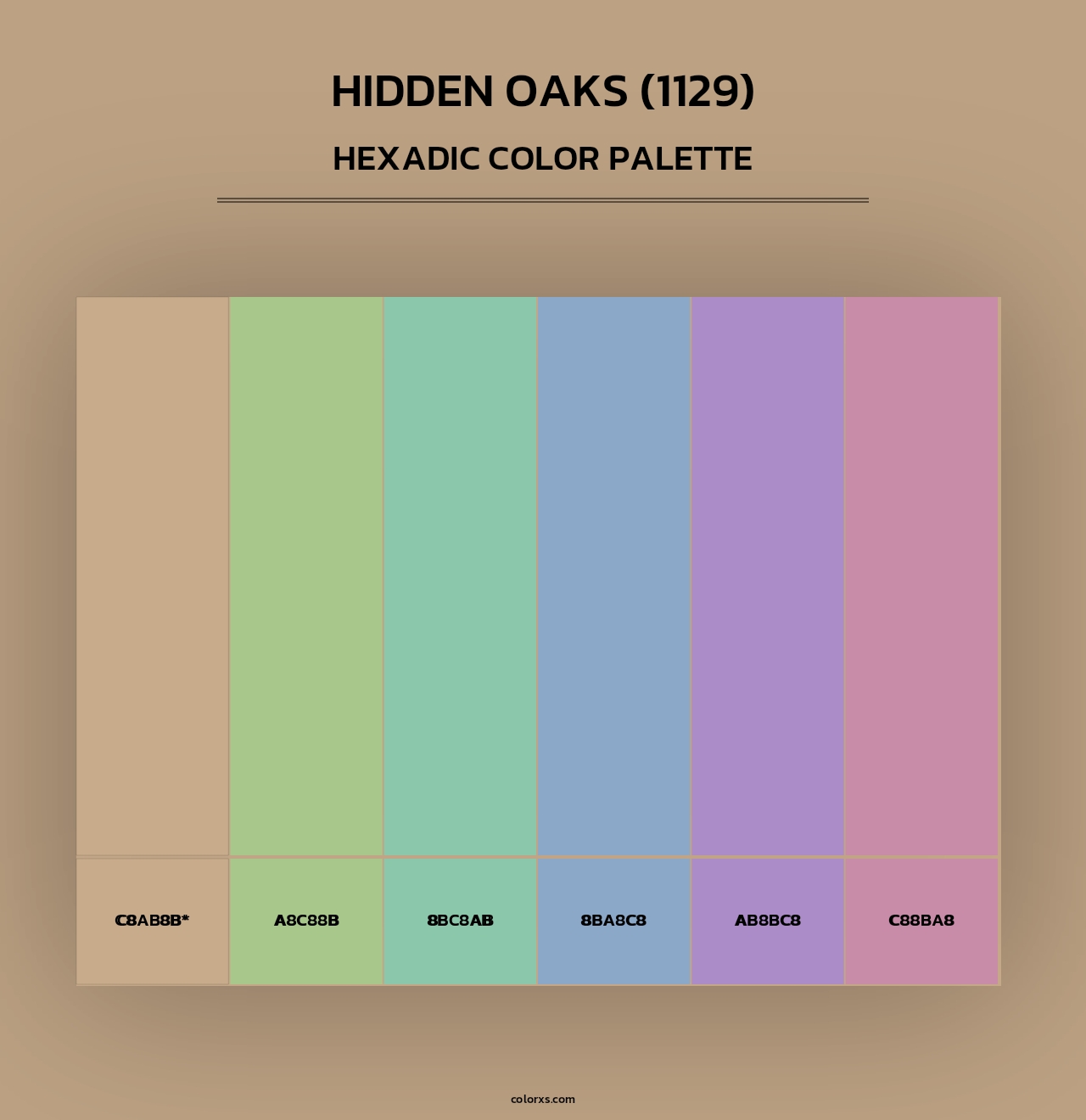 Hidden Oaks (1129) - Hexadic Color Palette
