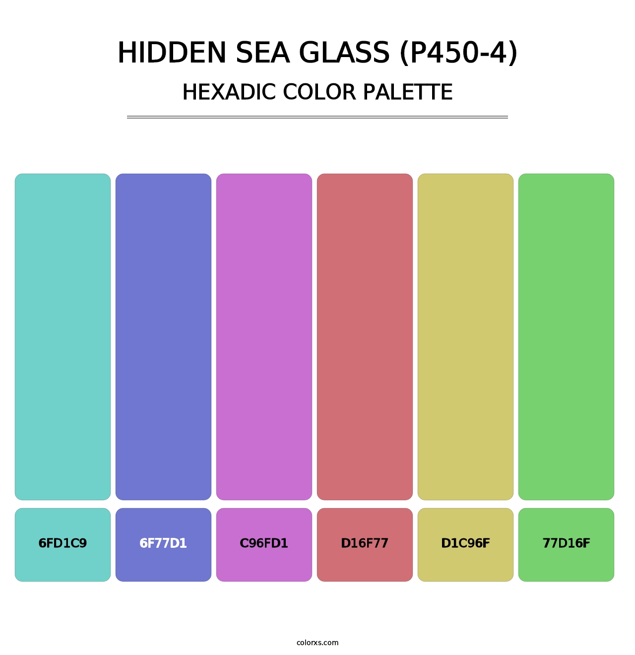 Hidden Sea Glass (P450-4) - Hexadic Color Palette