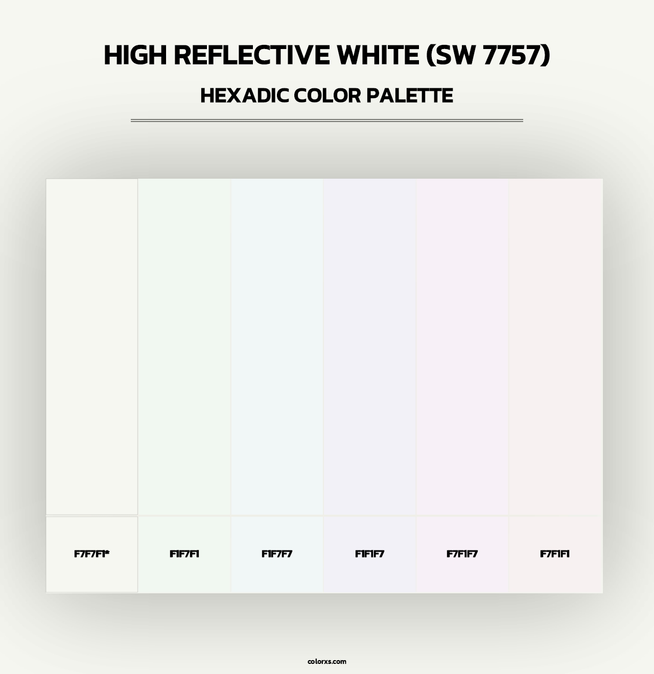 High Reflective White (SW 7757) - Hexadic Color Palette