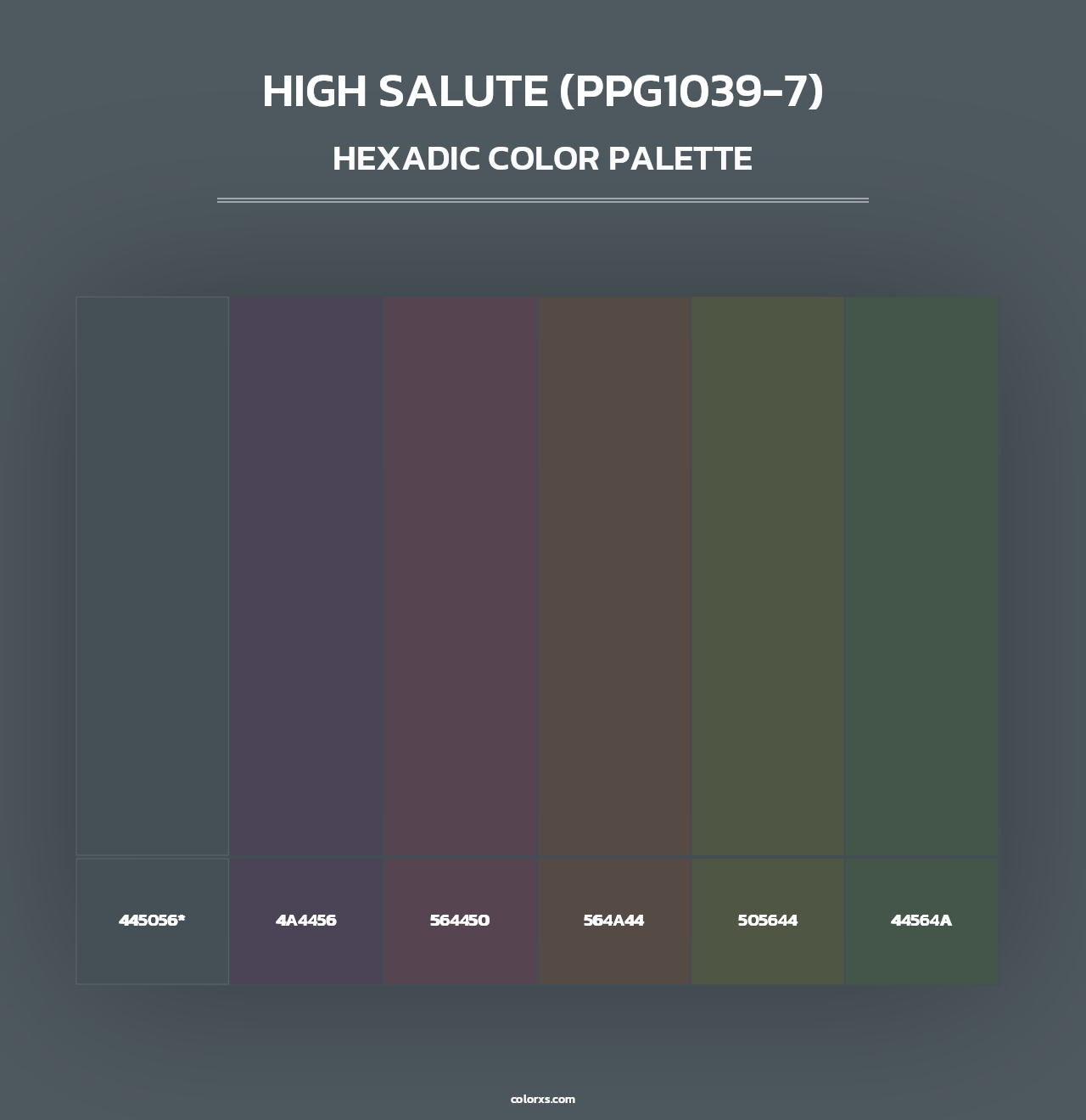 High Salute (PPG1039-7) - Hexadic Color Palette