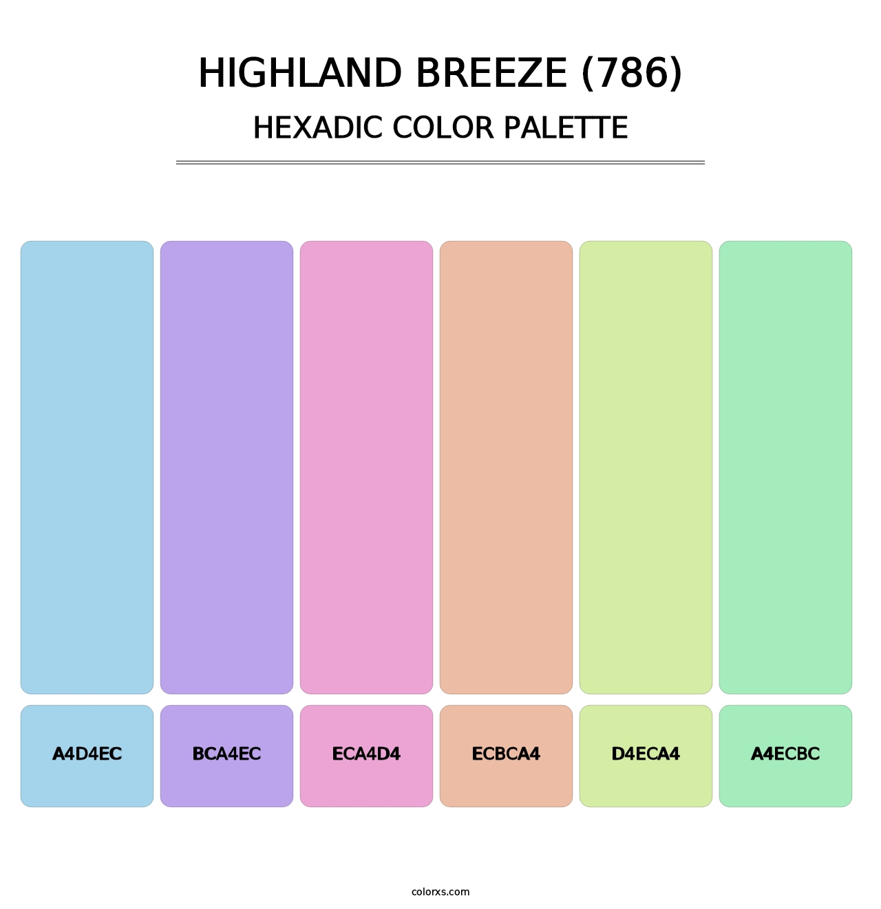 Highland Breeze (786) - Hexadic Color Palette