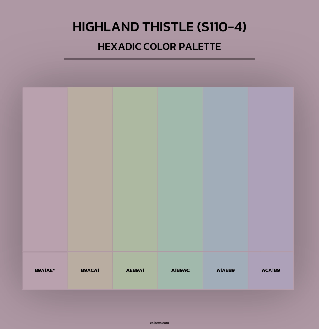 Highland Thistle (S110-4) - Hexadic Color Palette