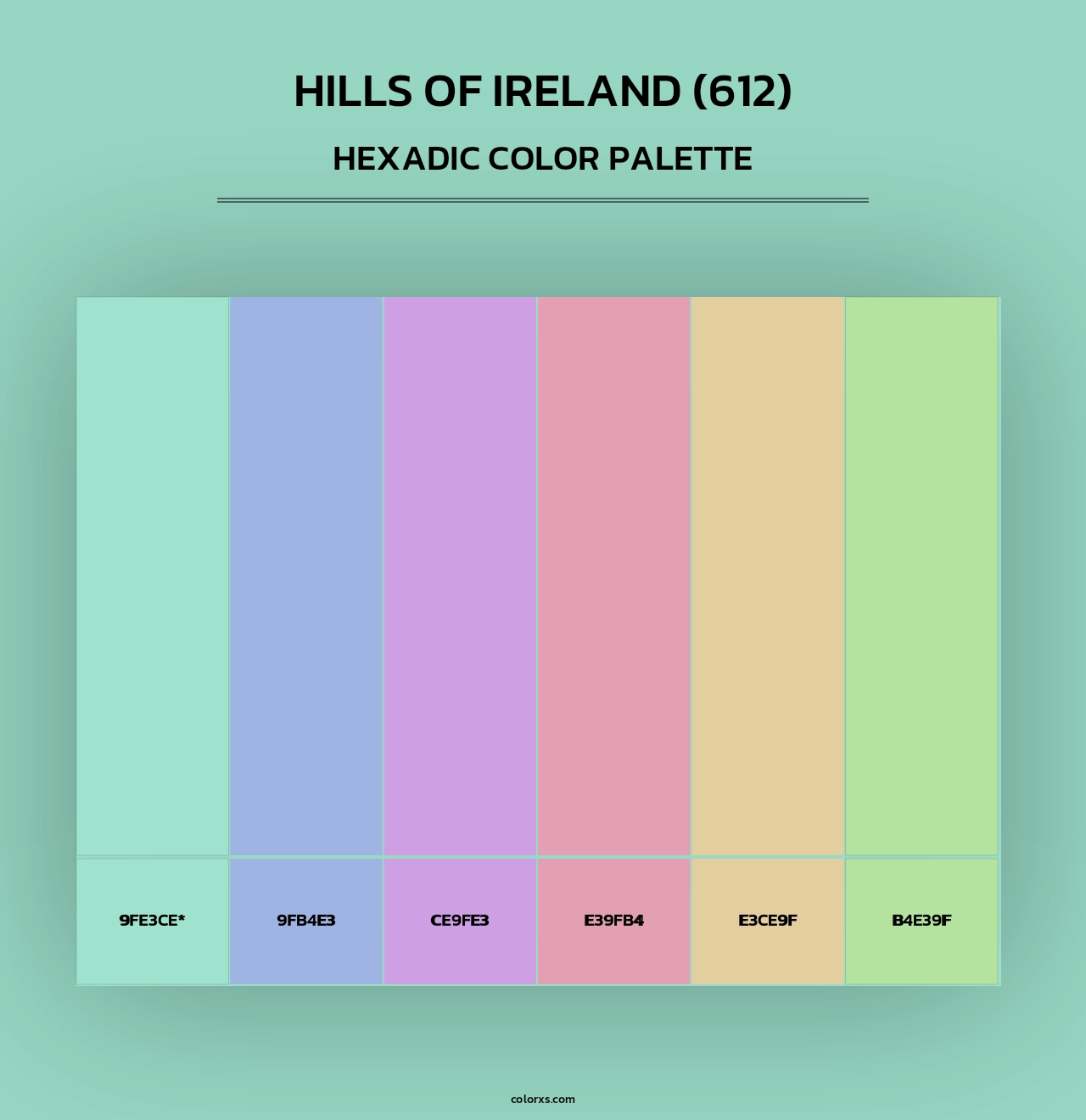 Hills of Ireland (612) - Hexadic Color Palette