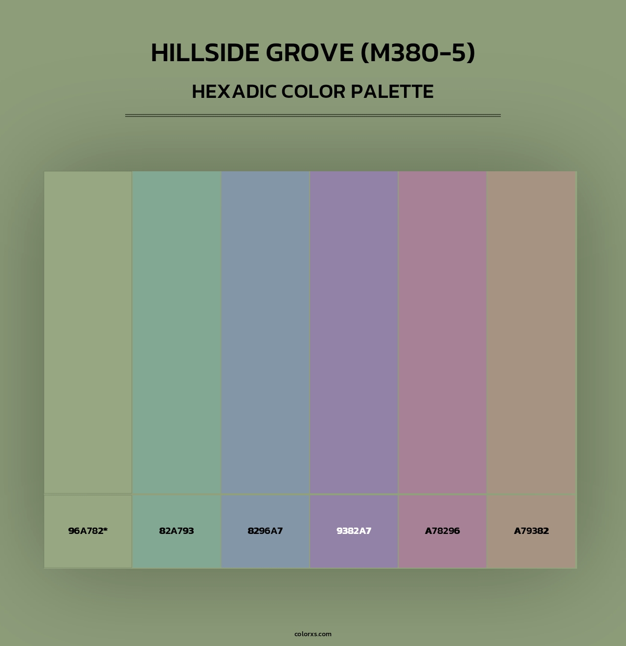Hillside Grove (M380-5) - Hexadic Color Palette