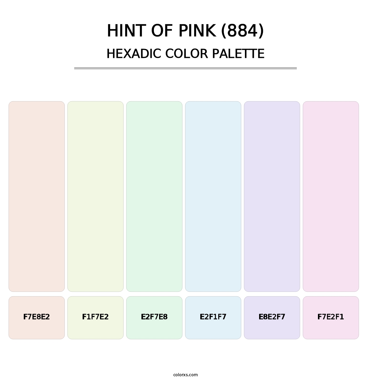 Hint of Pink (884) - Hexadic Color Palette