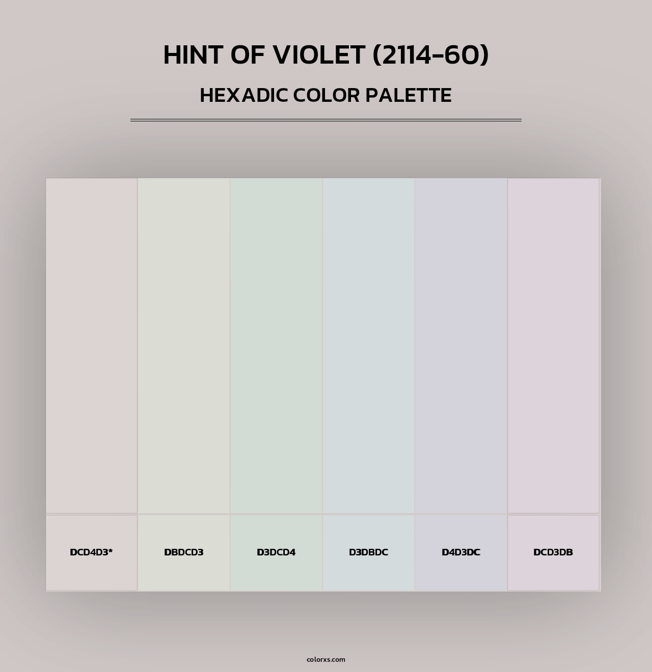 Hint of Violet (2114-60) - Hexadic Color Palette
