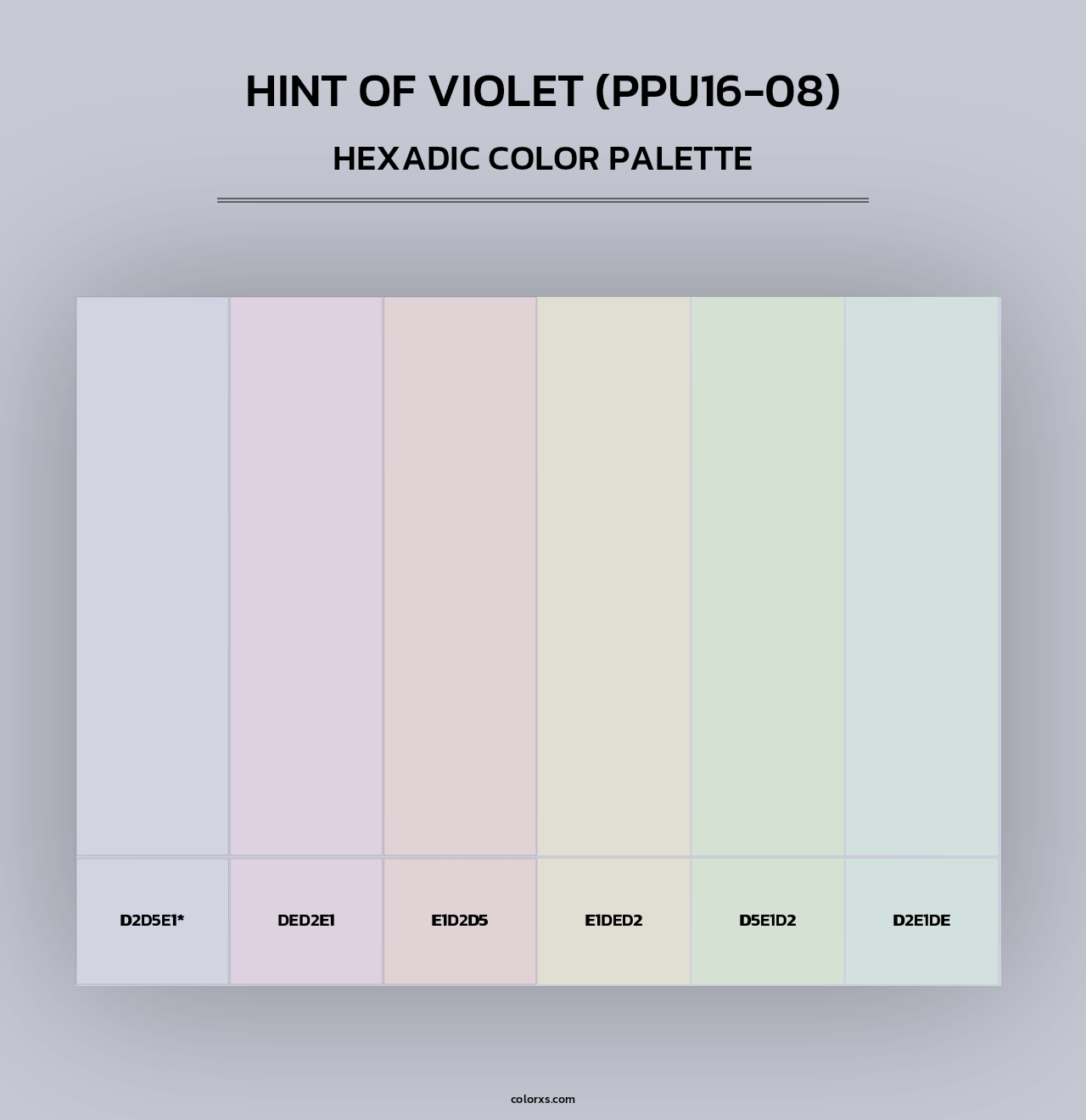Hint Of Violet (PPU16-08) - Hexadic Color Palette