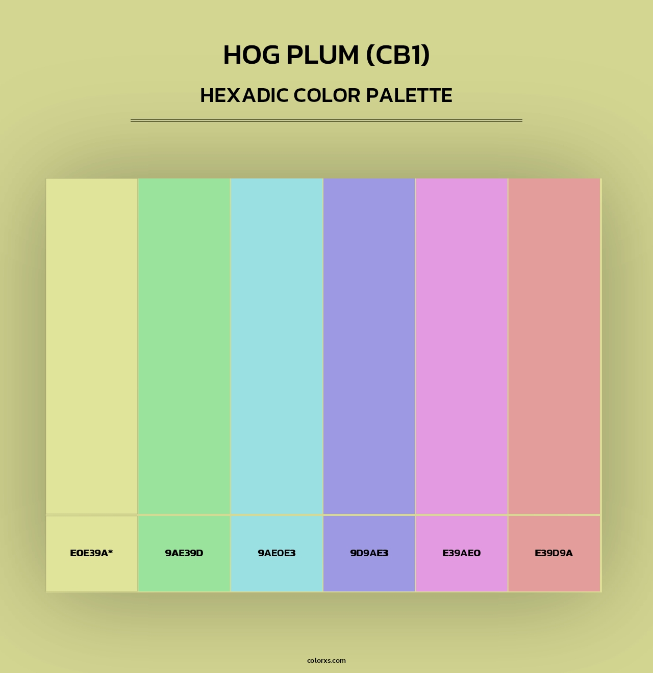Hog Plum (CB1) - Hexadic Color Palette