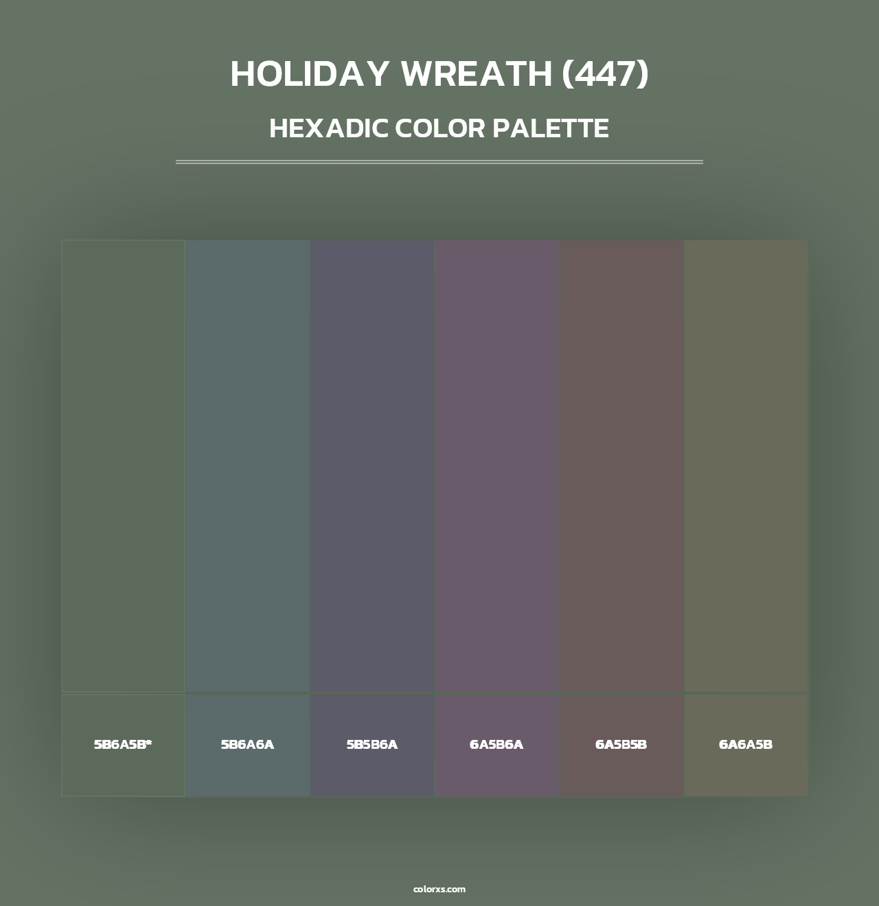 Holiday Wreath (447) - Hexadic Color Palette
