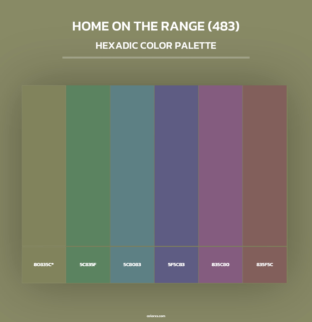 Home on the Range (483) - Hexadic Color Palette