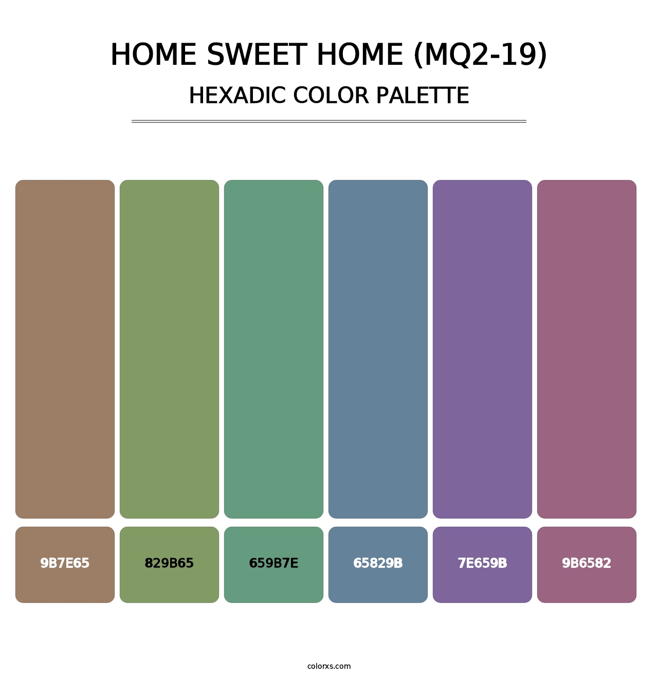 Home Sweet Home (MQ2-19) - Hexadic Color Palette