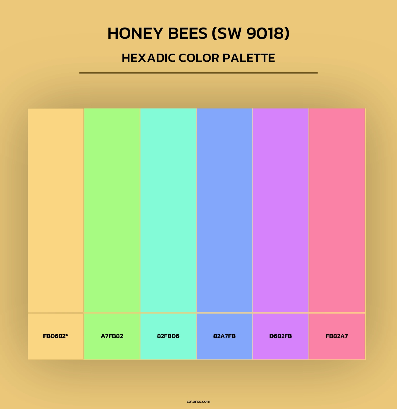 Honey Bees (SW 9018) - Hexadic Color Palette