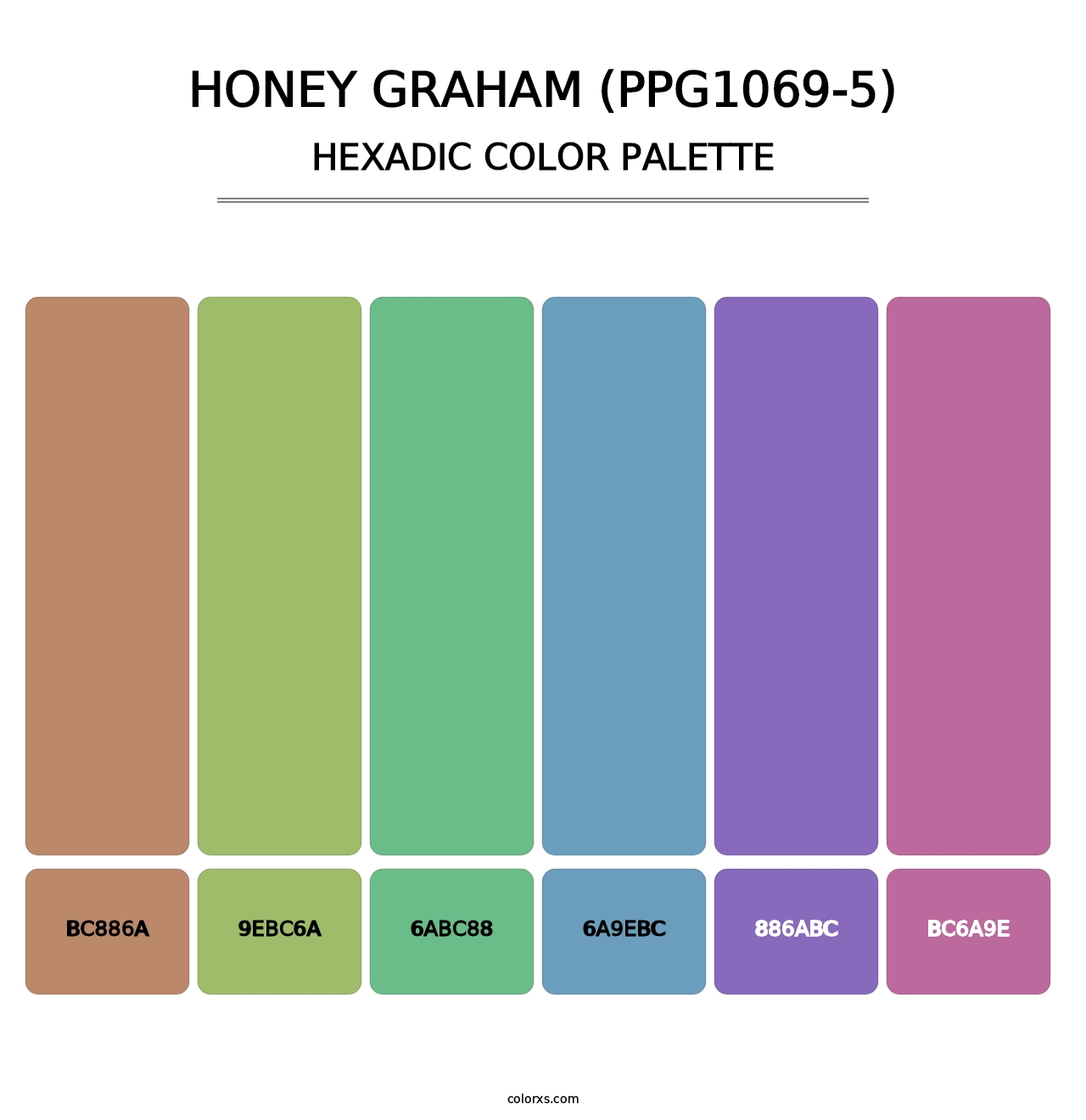 Honey Graham (PPG1069-5) - Hexadic Color Palette