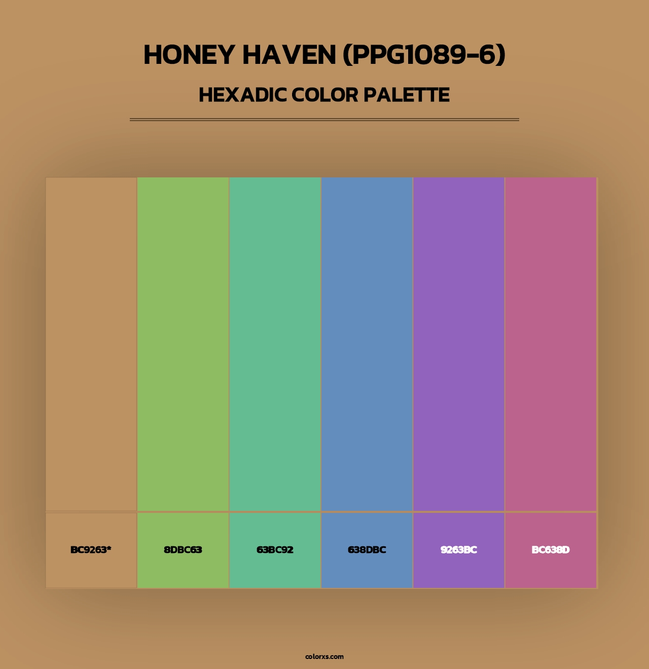 Honey Haven (PPG1089-6) - Hexadic Color Palette