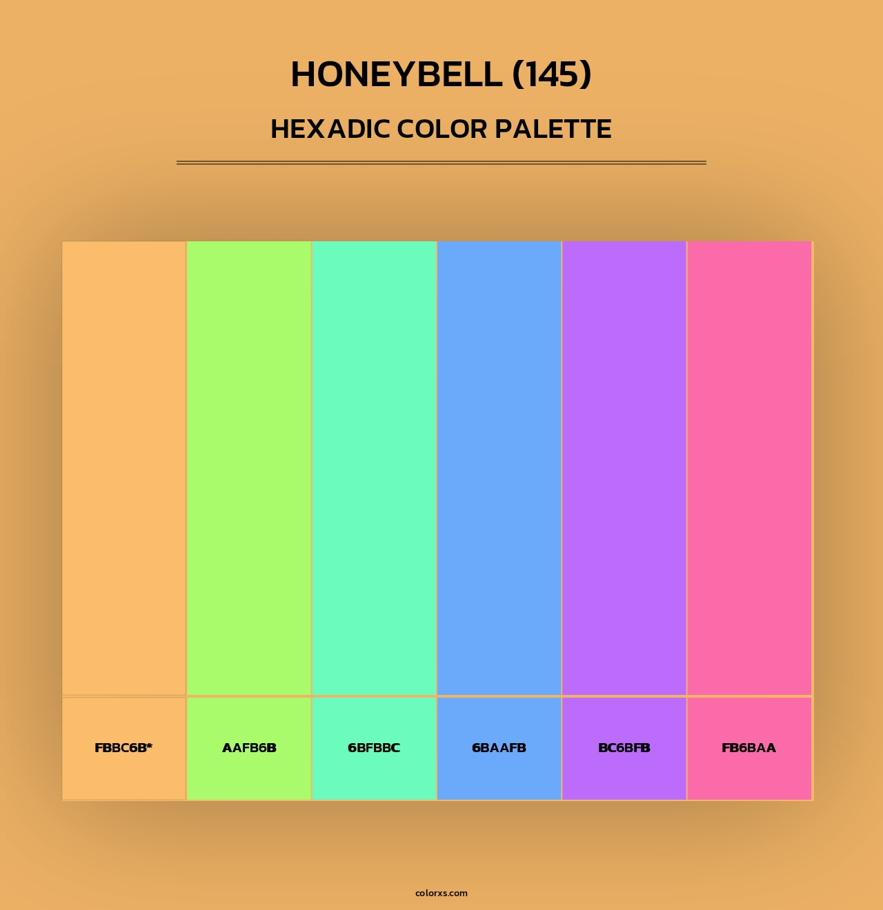 Honeybell (145) - Hexadic Color Palette