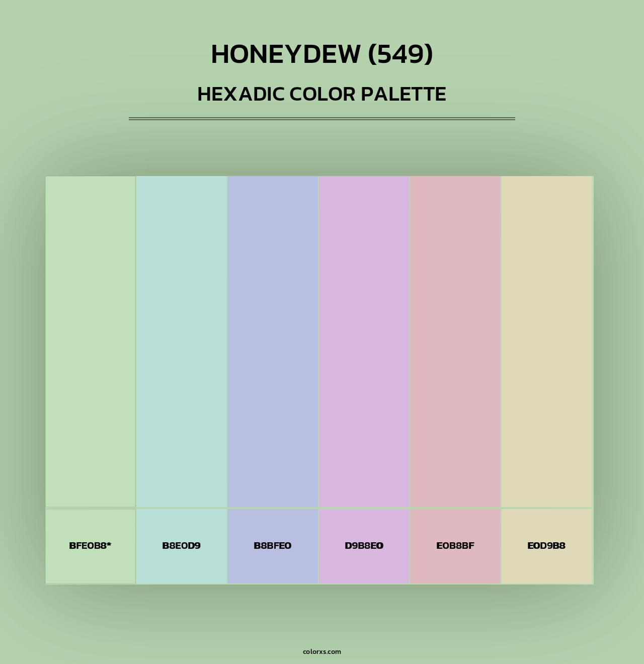 Honeydew (549) - Hexadic Color Palette