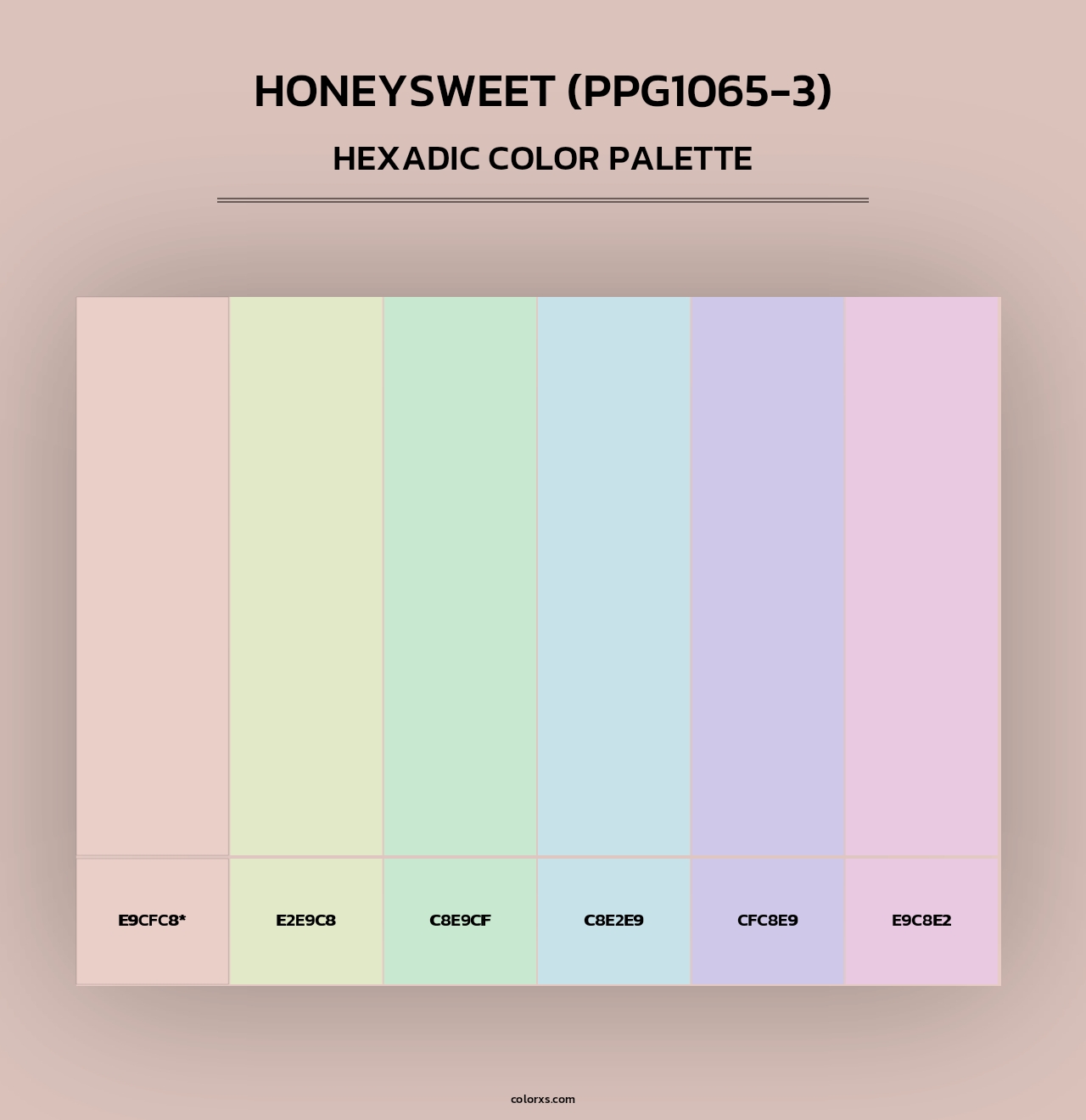 Honeysweet (PPG1065-3) - Hexadic Color Palette