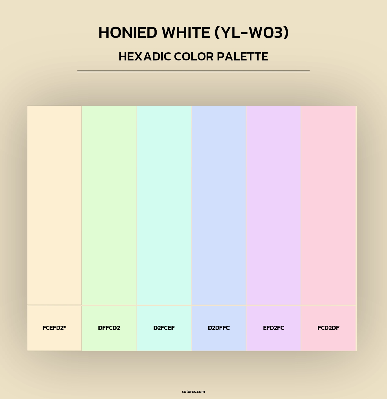 Honied White (YL-W03) - Hexadic Color Palette