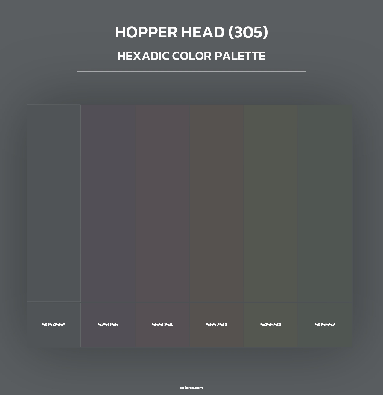 Hopper Head (305) - Hexadic Color Palette