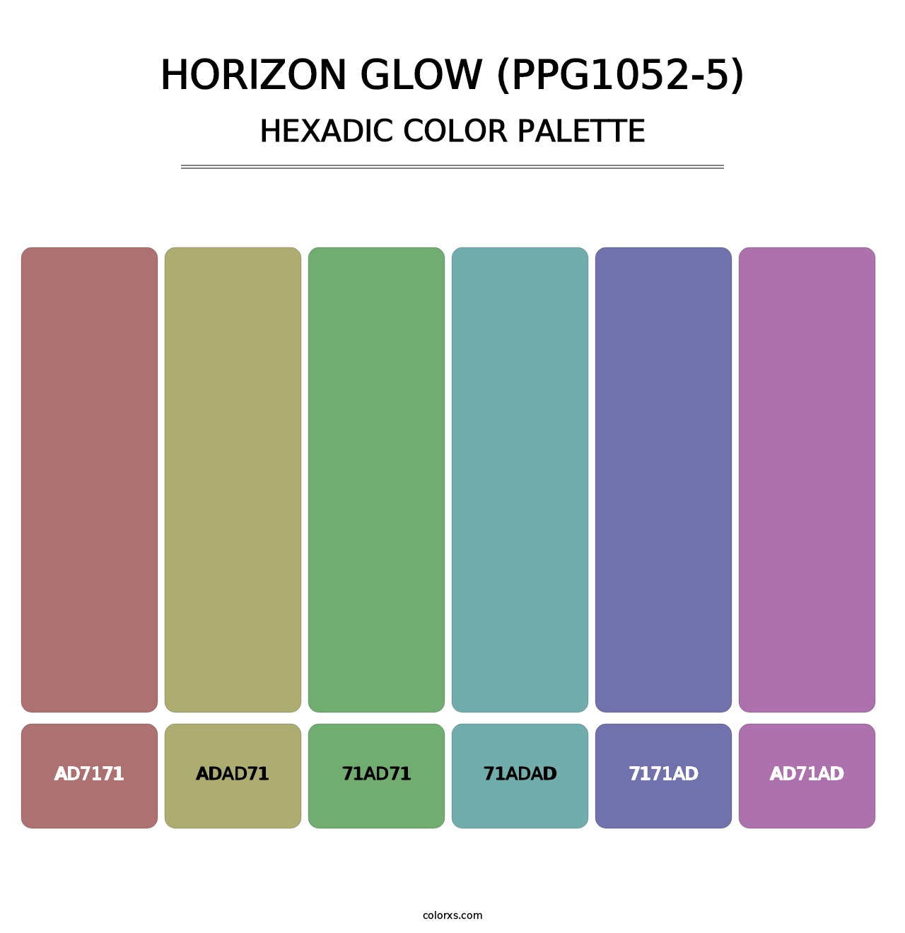 Horizon Glow (PPG1052-5) - Hexadic Color Palette