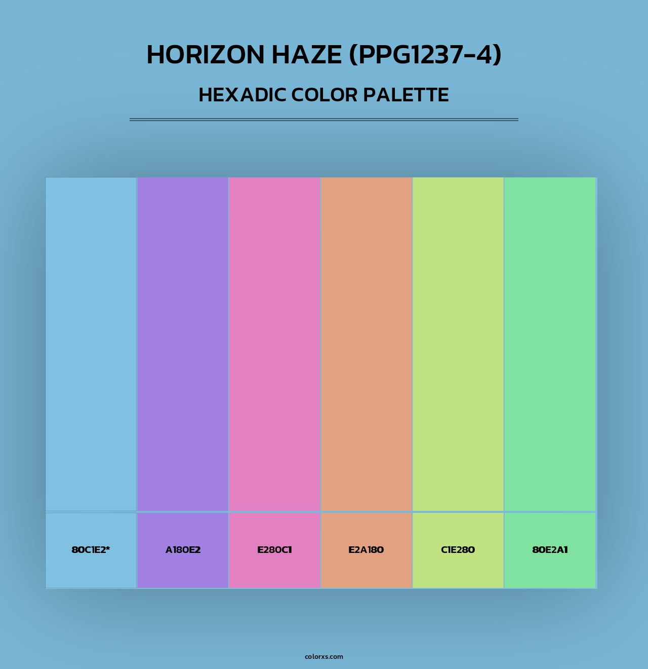 Horizon Haze (PPG1237-4) - Hexadic Color Palette