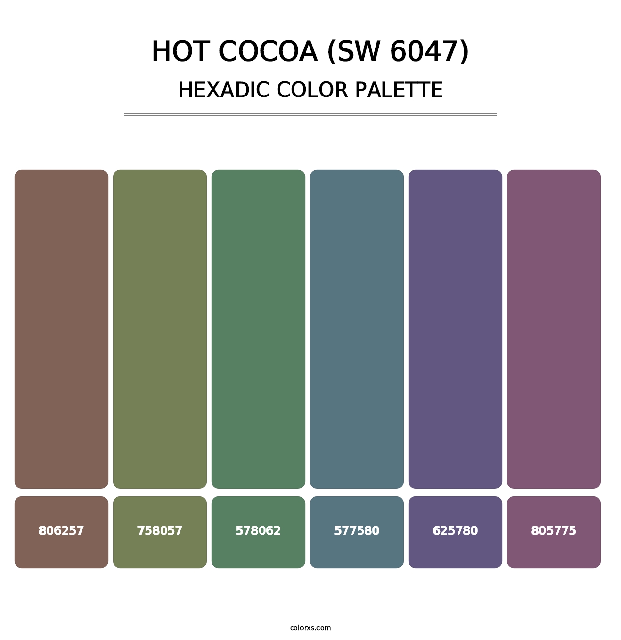Hot Cocoa (SW 6047) - Hexadic Color Palette