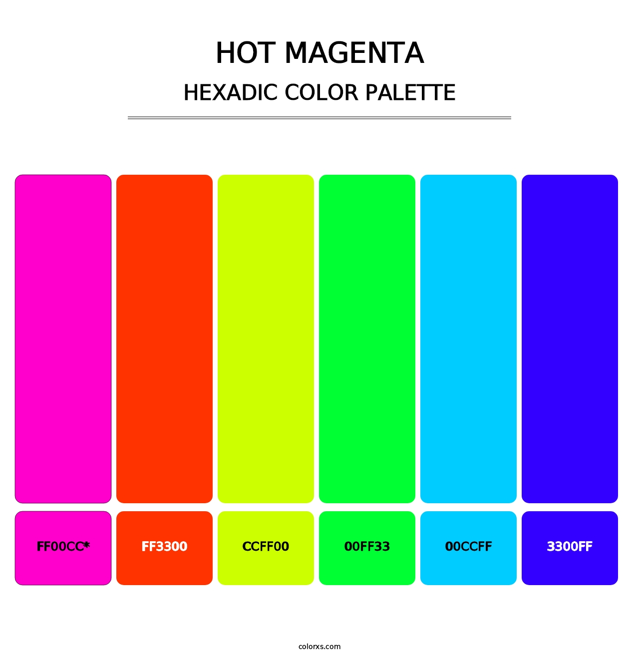 Hot Magenta - Hexadic Color Palette