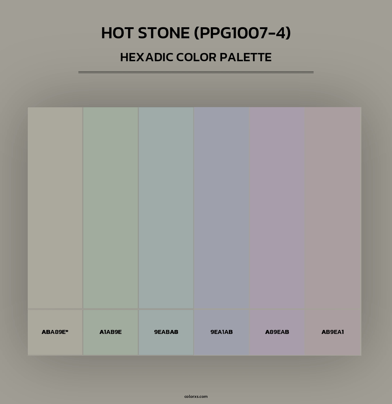 Hot Stone (PPG1007-4) - Hexadic Color Palette