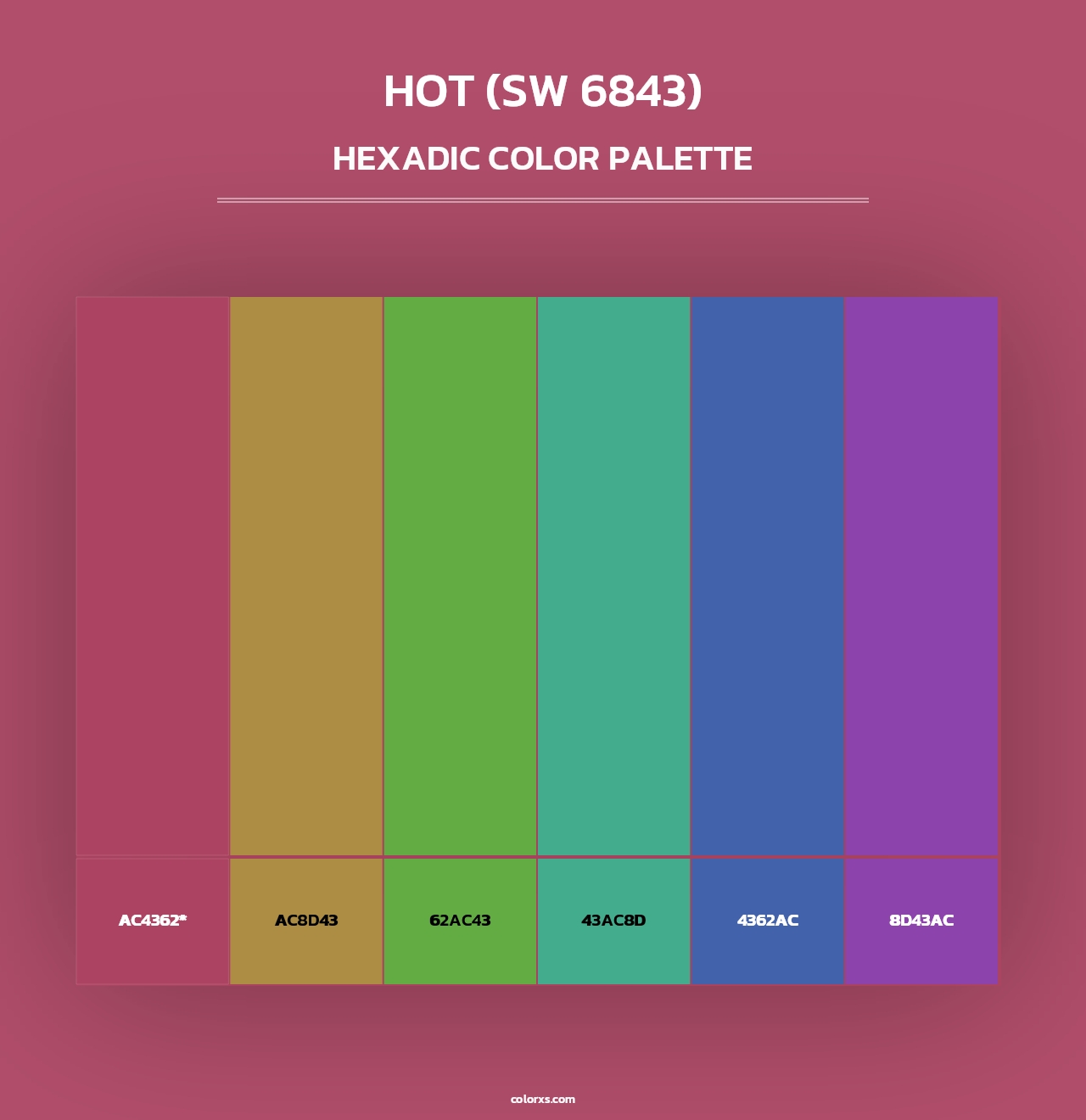 Hot (SW 6843) - Hexadic Color Palette
