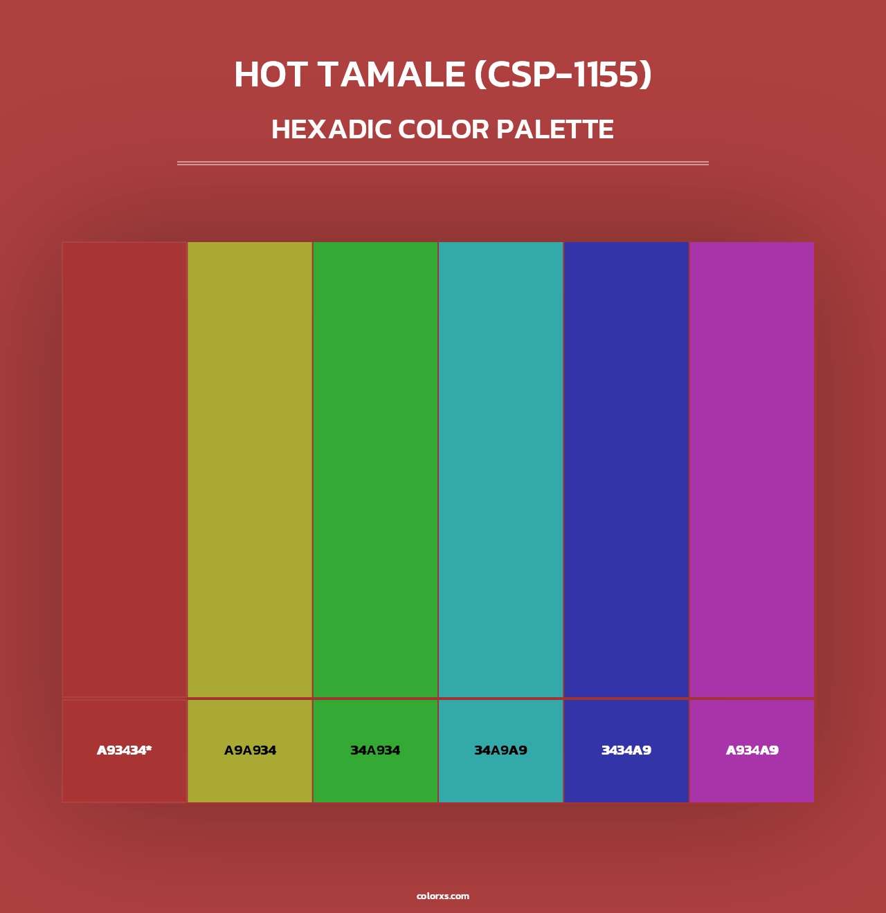 Hot Tamale (CSP-1155) - Hexadic Color Palette