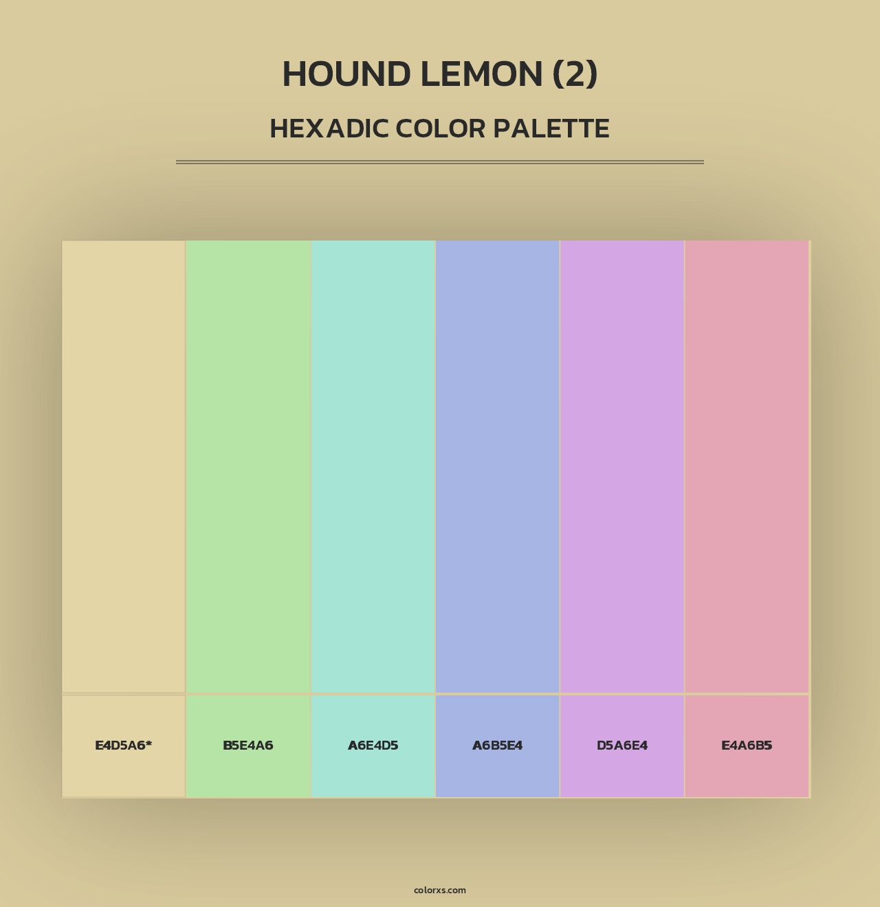 Hound Lemon (2) - Hexadic Color Palette