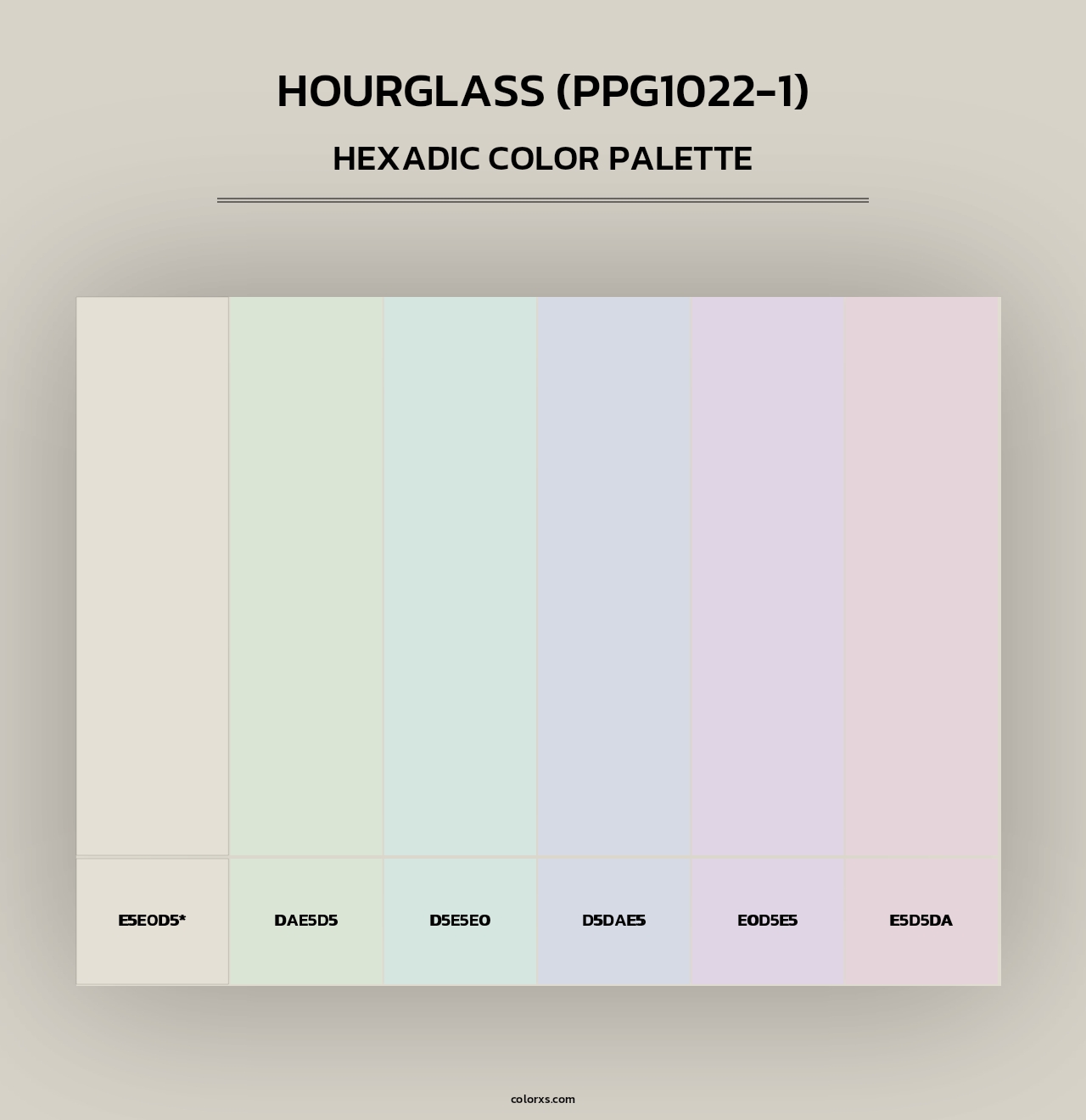 Hourglass (PPG1022-1) - Hexadic Color Palette