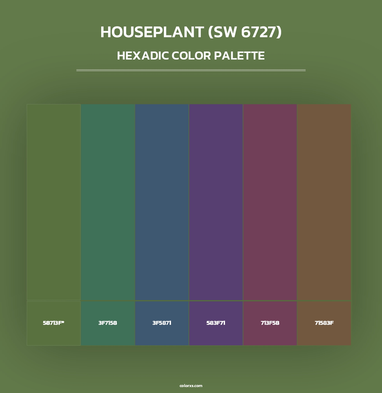 Houseplant (SW 6727) - Hexadic Color Palette