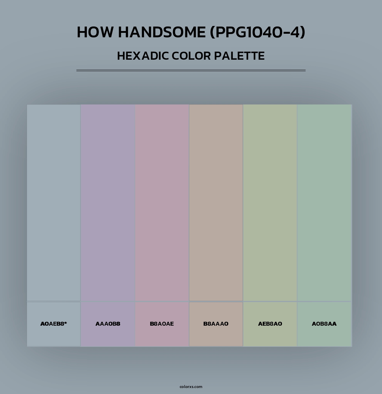 How Handsome (PPG1040-4) - Hexadic Color Palette