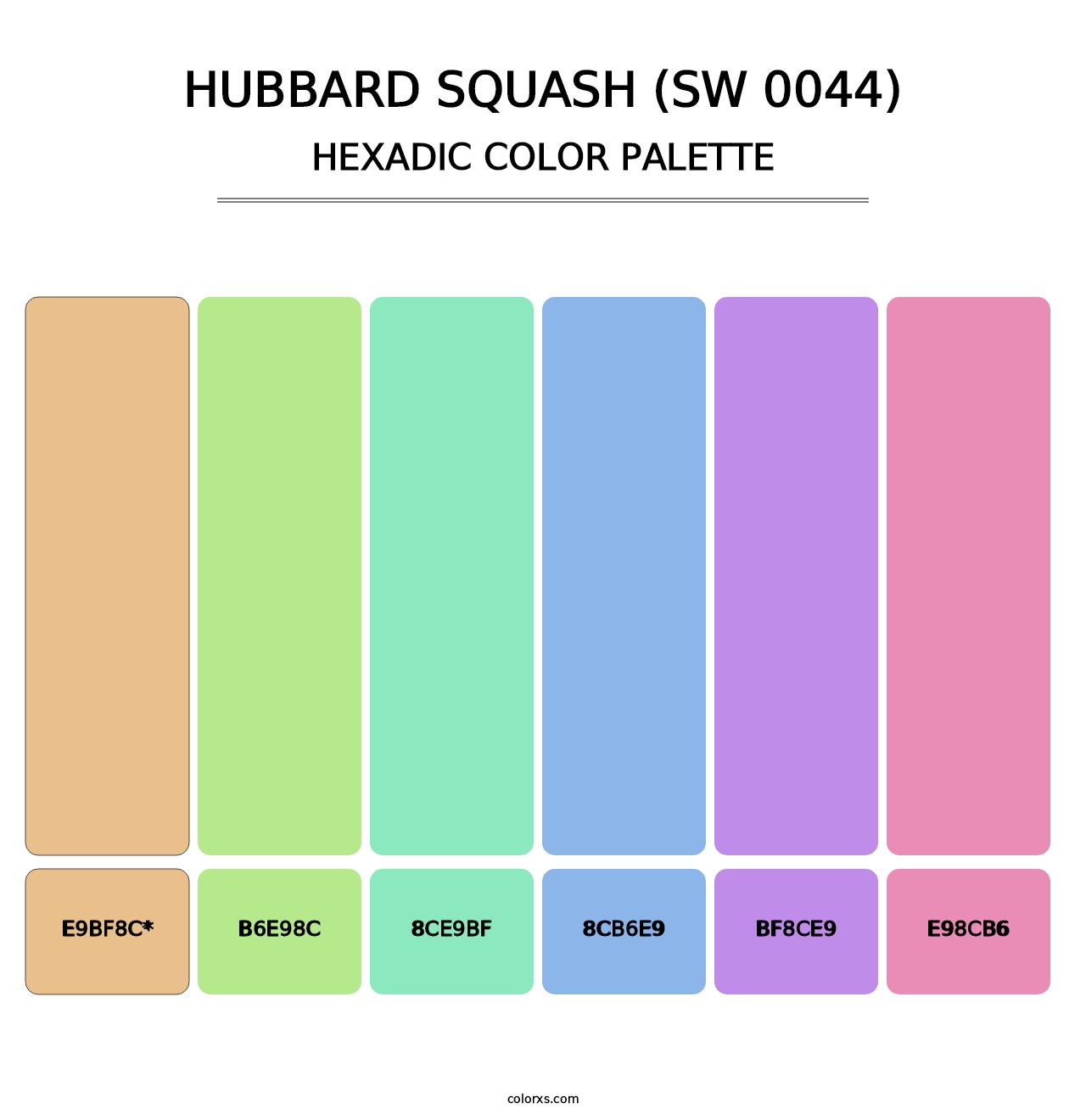 Hubbard Squash (SW 0044) - Hexadic Color Palette