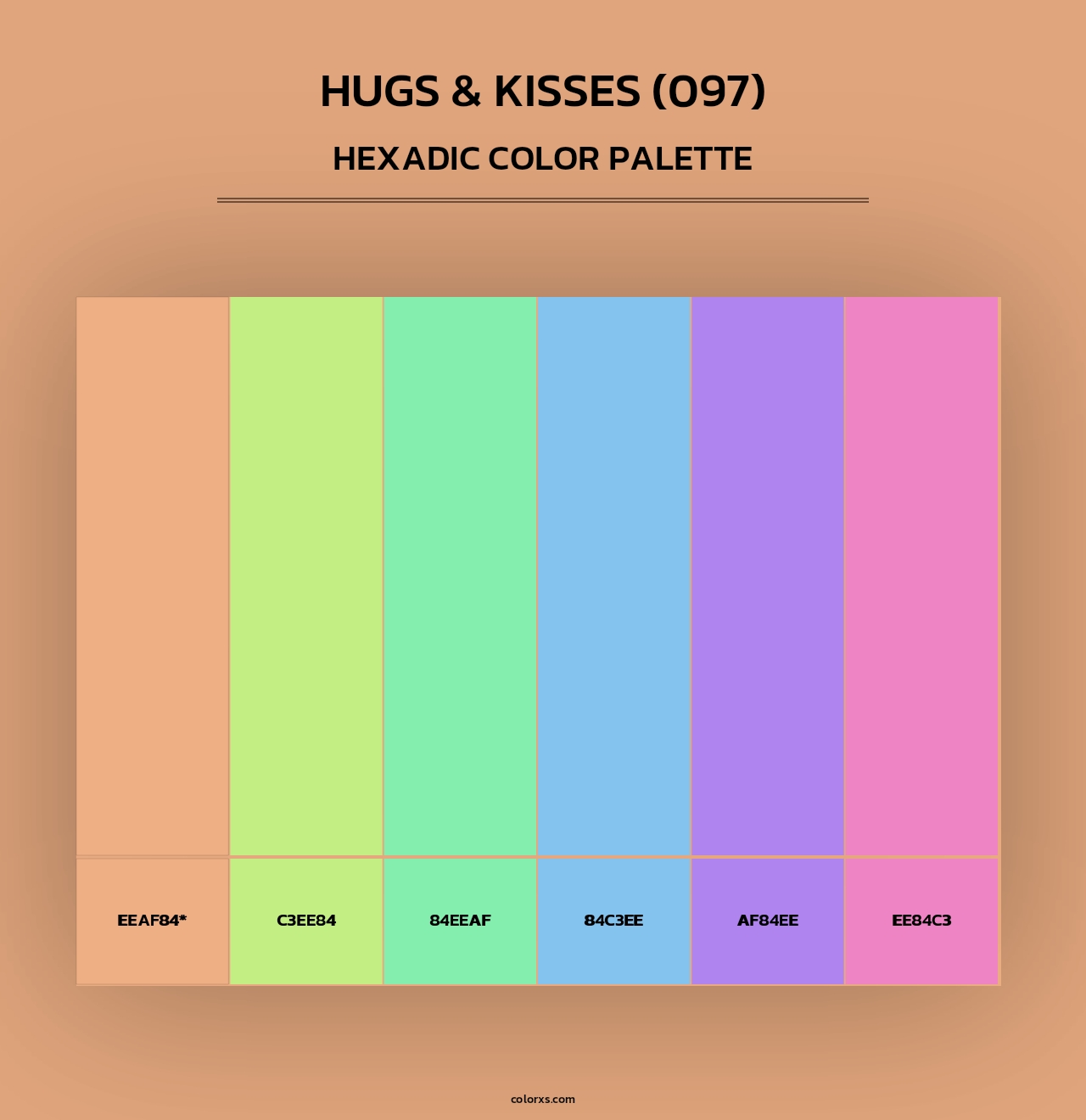 Hugs & Kisses (097) - Hexadic Color Palette