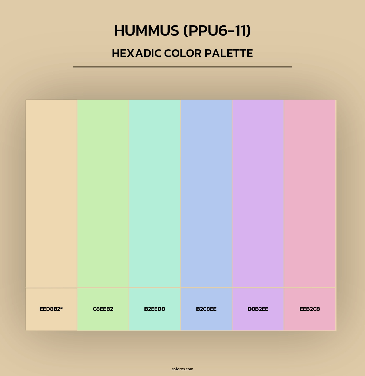 Hummus (PPU6-11) - Hexadic Color Palette